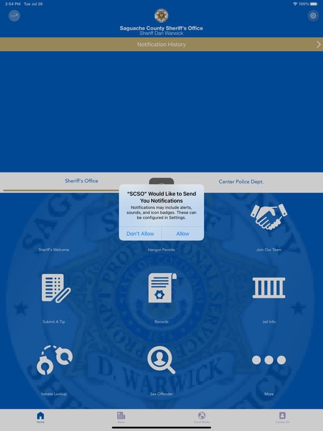 SCSO App Layout 